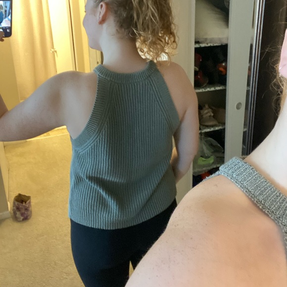 Green Knit Madewell Sweater Halter Tank - Picture 8 of 8